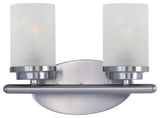 Maxim 10212 Corona 12"W Bath Light - Satin Nickel / Frosted Glass