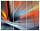 "Rays of Speed Large Lines" Digital Metal Wall Art, 3 Panels, 36"x28"