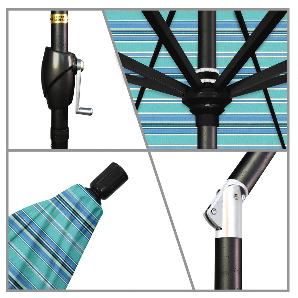 9' Aluminum Umbrella Push Tilt, Dolce Oasis