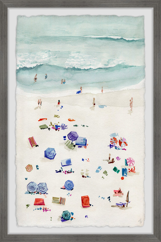 "Beach Time" Framed Painting Print, 8"x12"