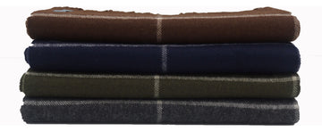 100% Baby Alpaca Squares Throw, All Natural, Olive Green