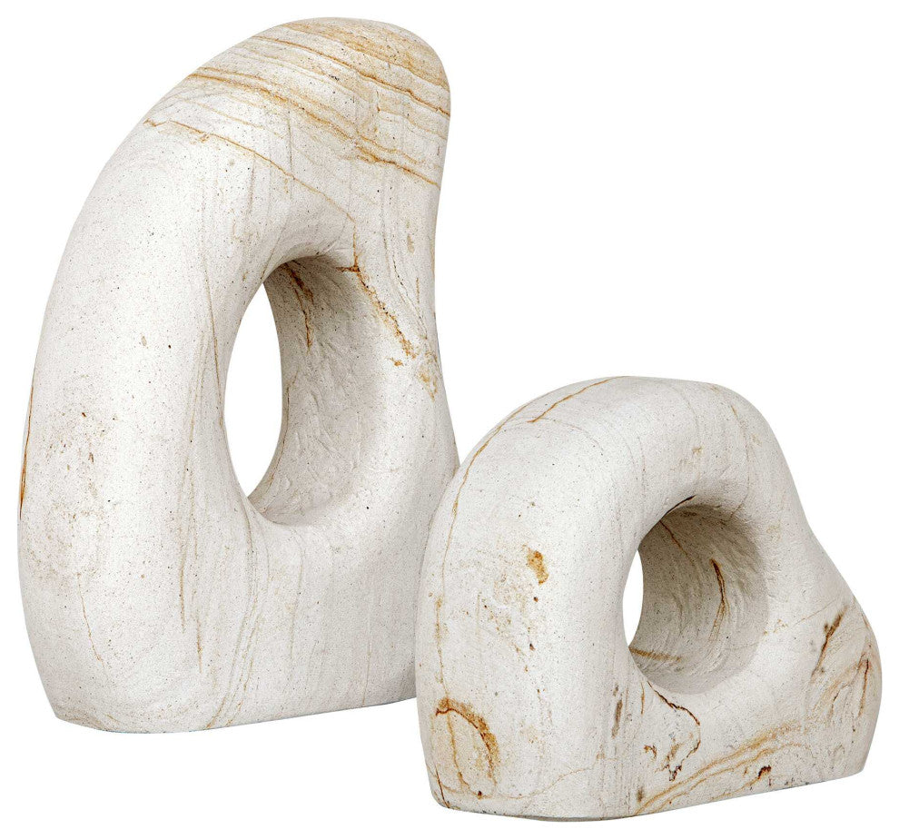 Uttermost Stone Flow Outdoor Sculptures Set of 2
