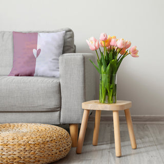 Modern Heart Decorative Throw Pillow, Romantic Purple, 26"x 26"