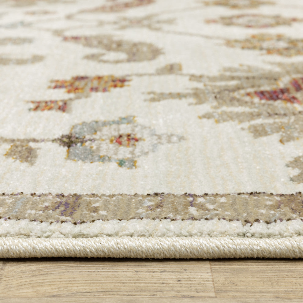 Adeline Persian Inspired Ivory/ Multi Area Rug 3'3" x 5'2"