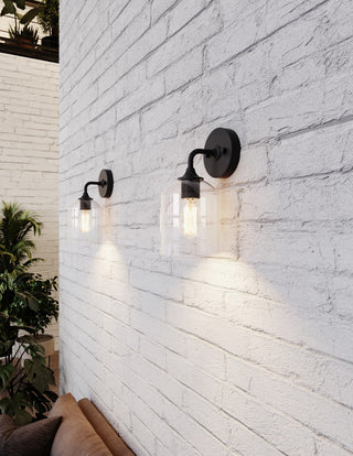 William 11" Wall Sconce, Black