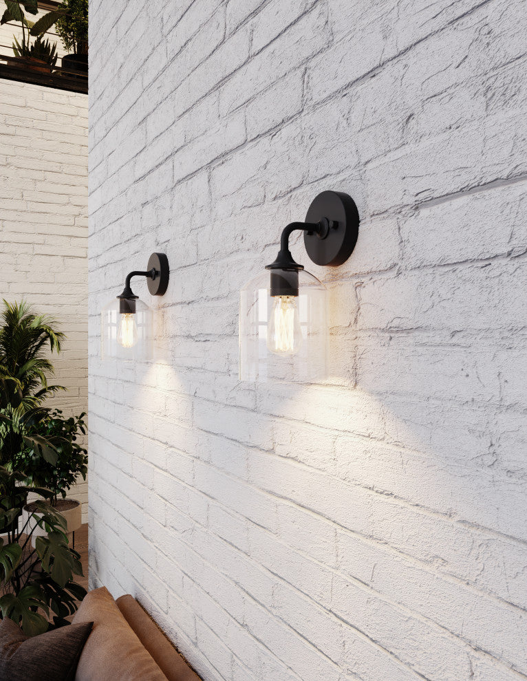 William 11" Wall Sconce, Black