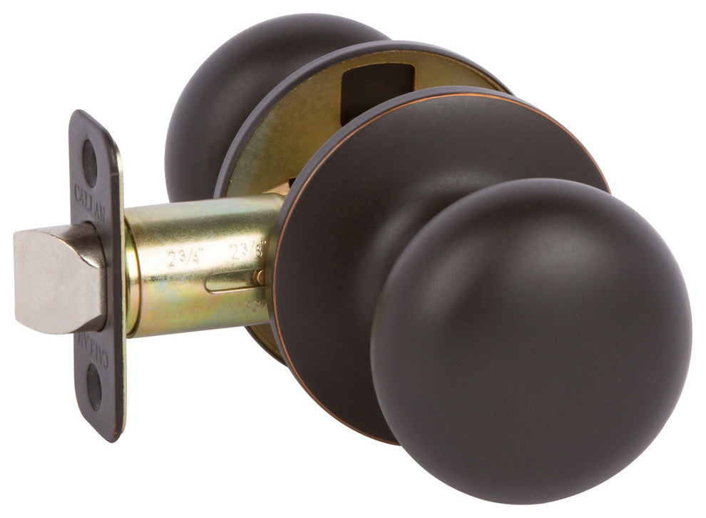 Callan Saxon Passage Knob Set, Edged Oil Rubbed Bronze