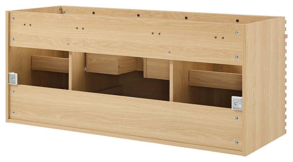 Render 48" Wall-Mount Bathroom Vanity Cabinet, Oak