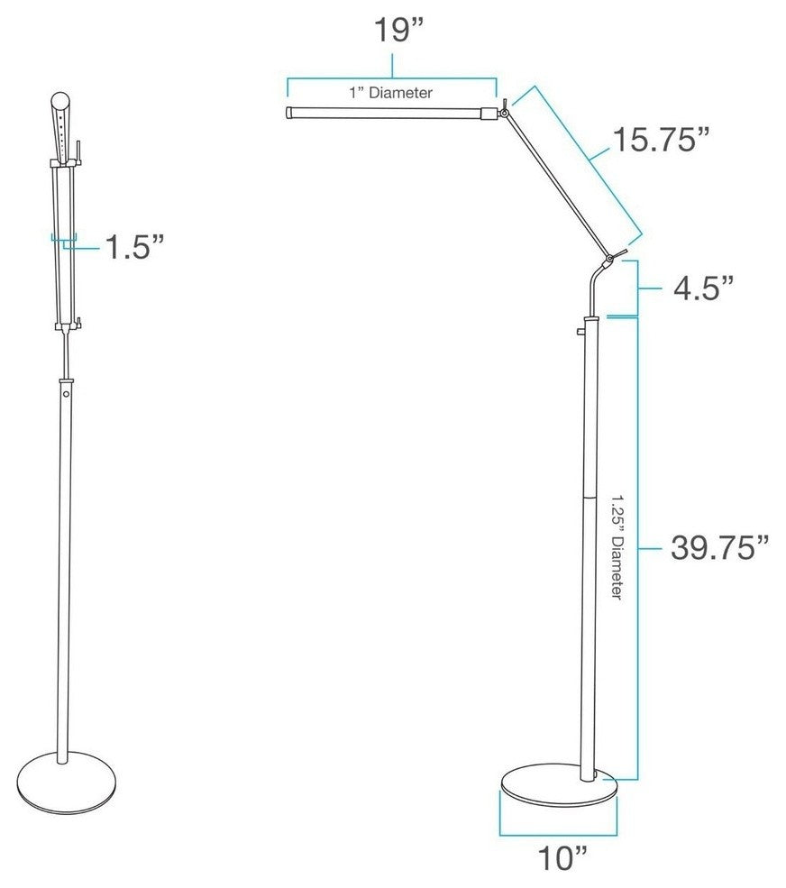 High Powered Dimmable LED Piano Floor Lamp