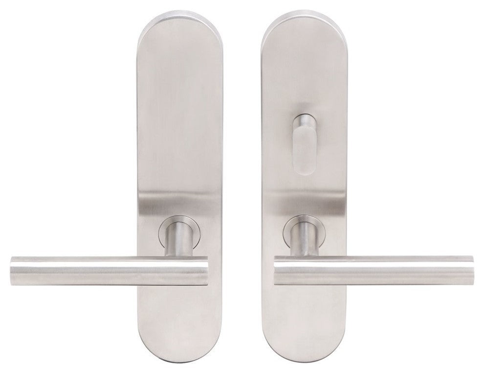 Copenhagen Lever, Tubular Passage, Privacy Bolt, LH, Satin Stainless Steel