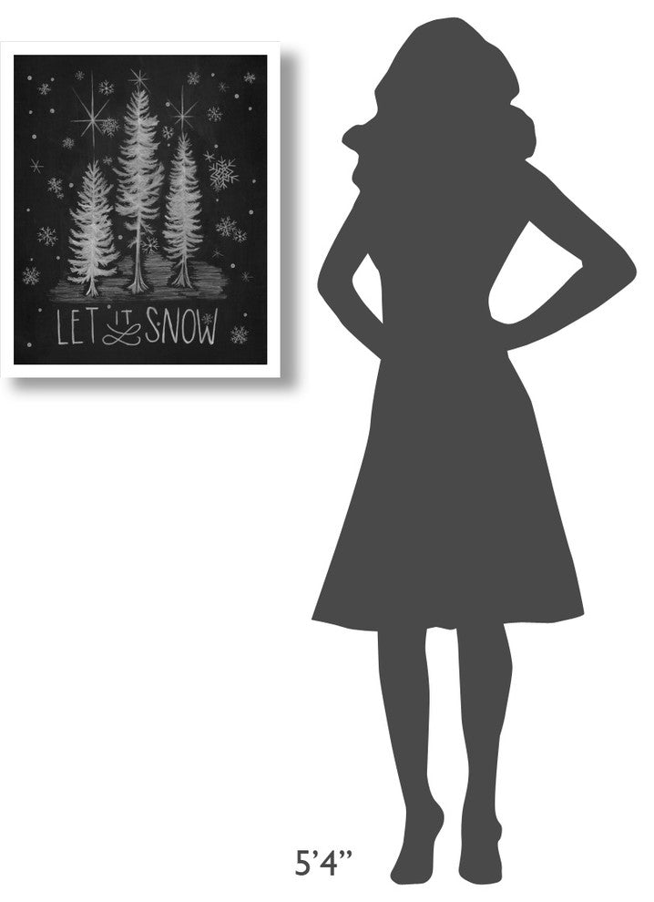 "Chalkboard Holiday Trees I" Digital Paper Print by Mary Urban, 22"x26"