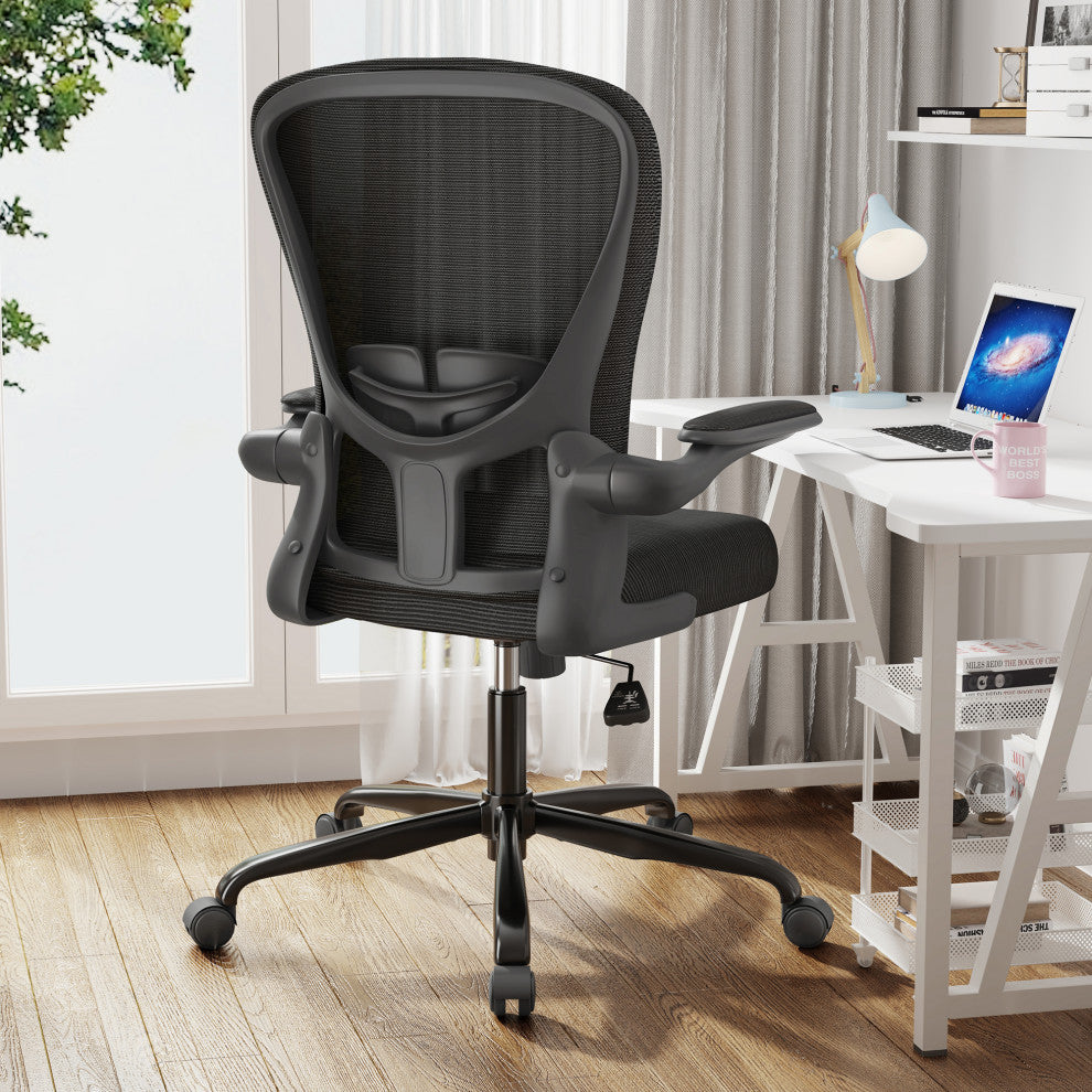 SEYNAR Ergonomic Breathable Mesh Desk Chair, Computer Chair with Armrests, Black
