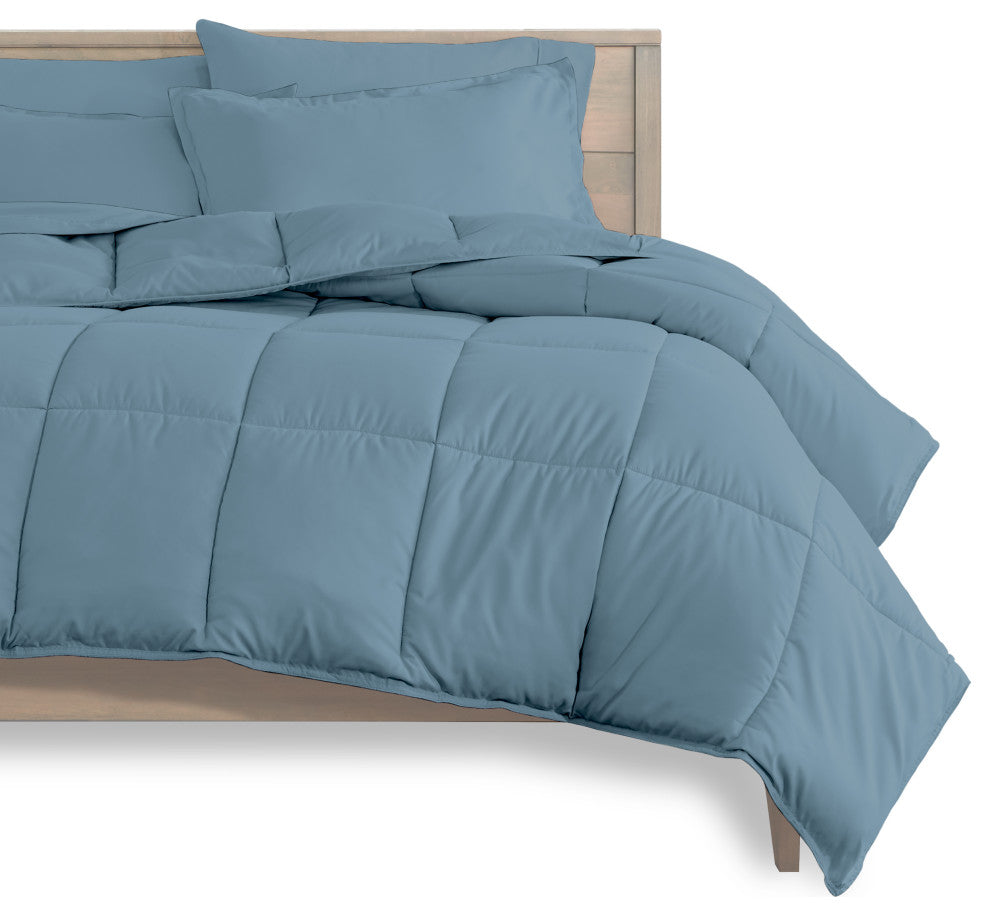 Bare Home 7-Piece Queen, King & Cal King Bed-in-a-Bag, Coronet Blue, Coronet Blu