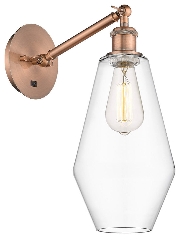 Innovations 317-1W-AC-G652-7-LED 1-Light Sconce, Antique Copper