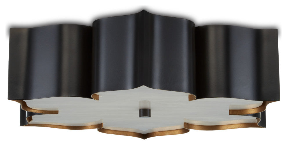 Grand Lotus Flush Mount, Black