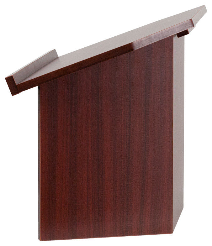 Foldable Tabletop Lectern, Mahogany