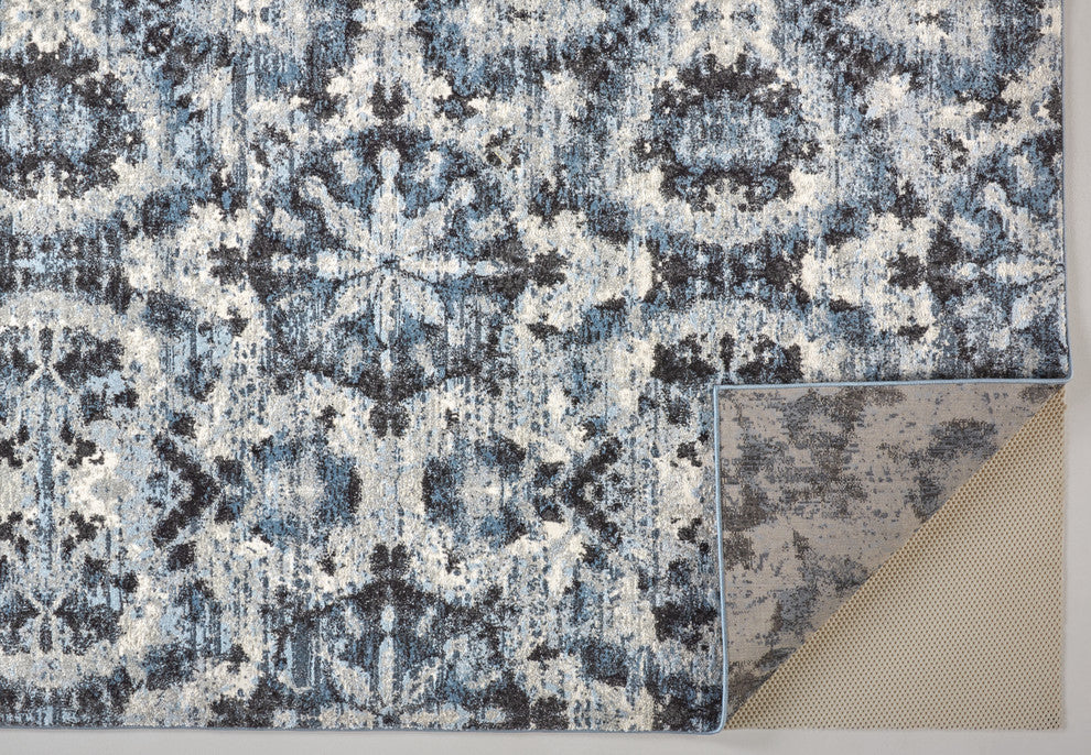 Weave & Wander Tullamore Charcoal/Blue Rug, 10'x13'2"