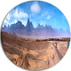 San Pedro De Atacama Chile Panorama, Cityscape Round Metal Artwork, 23"