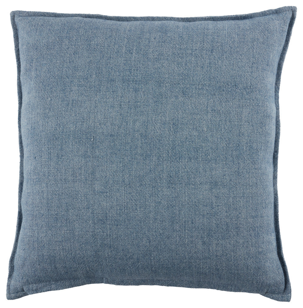 Jaipur Living Blanche Solid Blue Down Pillow 22"