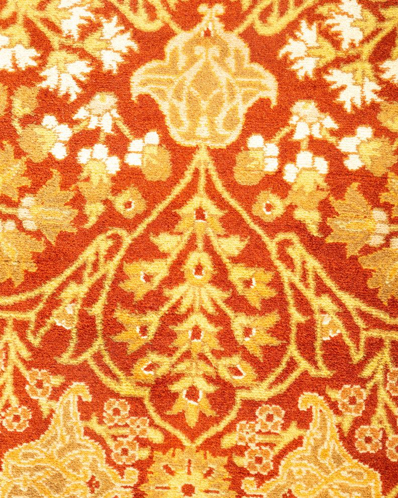 Mogul, One-of-a-Kind Hand-Knotted Area Rug Orange, 2'7"x8'3"