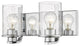 Zlite 492-2V-CH 2-Light Vanity, Clear Seedy