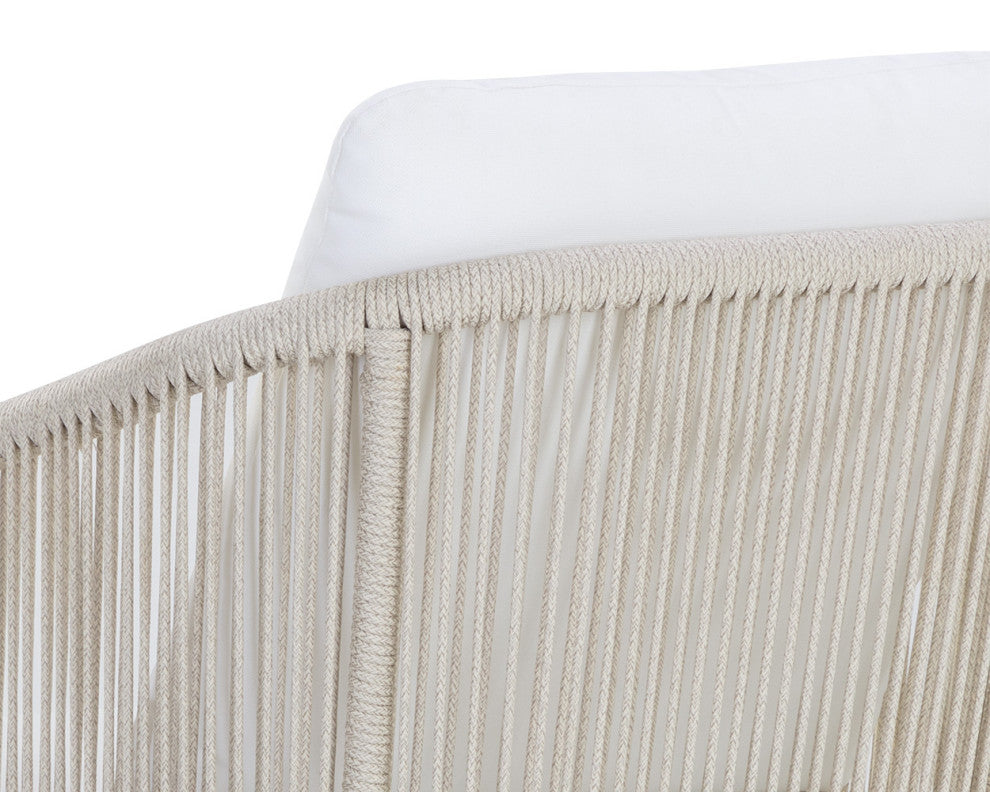 Allariz Dining Armchair, Greige, Stinson White