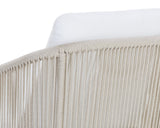 Allariz Dining Armchair, Greige, Stinson White