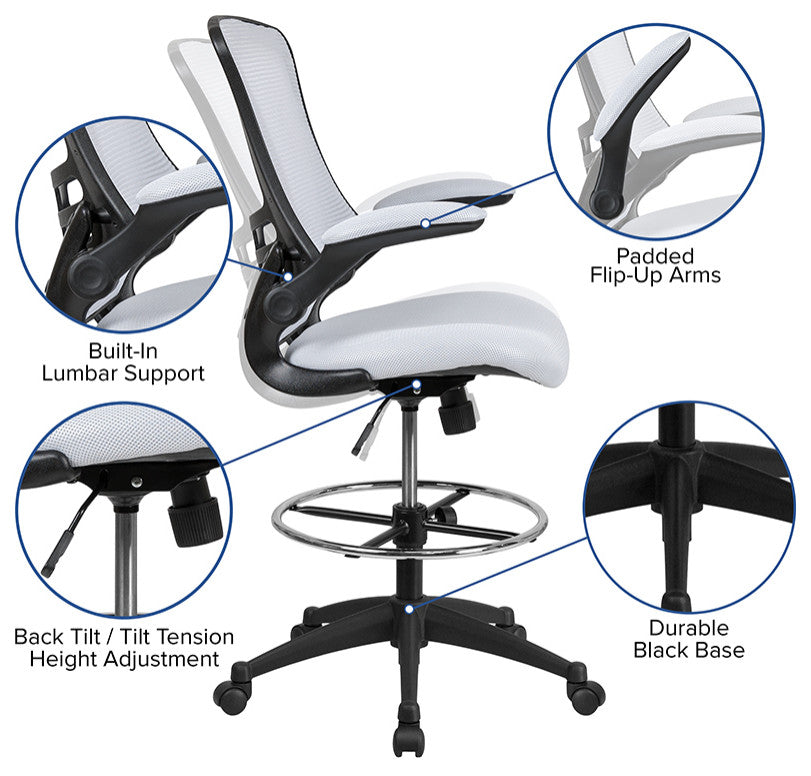 White Mesh Draft Chair