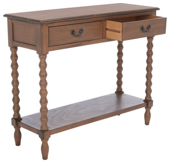 Safavieh Athena 2 Drawer Console Table, Brown