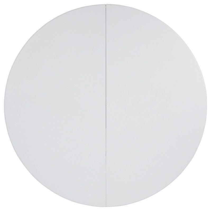 72'' Round Bi-Fold Granite White Plastic Folding Table