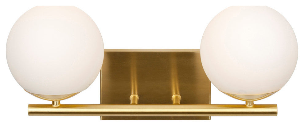 2-Light Bath Vanity Light, Soft Gold