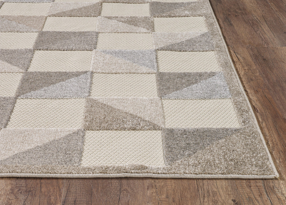 Calla Scope Indoor/Outdoor Rug, Grey, 7'10' Round