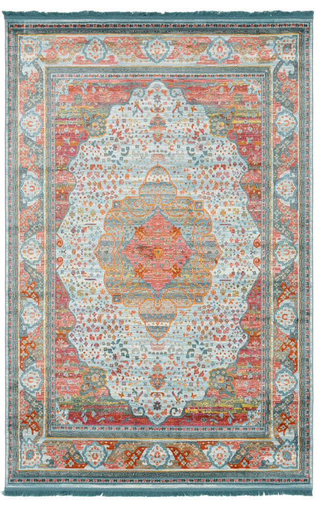 Unique Loom Light Blue Baracoa Malecon 5' 5 x 8' 0 Area Rug