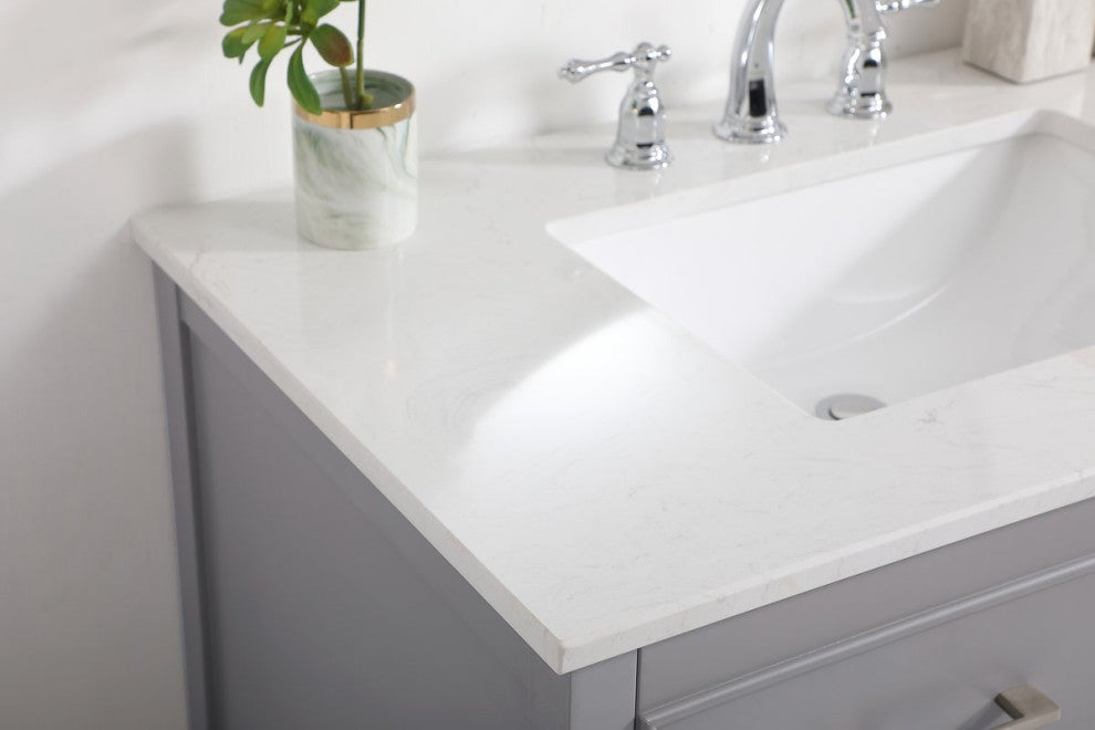 Home Living 36" Single Bathroom Vanity, Gray