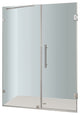 Aston Nautis 58"x72" Completely Frameless Hinged Shower Door, Stainless Steel