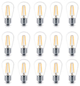 Brightech Ambience Pro LED 2W S14 Light Bulb Pack, Set of 15, Warm White