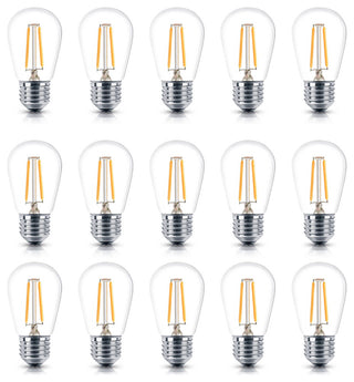 Brightech Ambience Pro LED 2W S14 Light Bulb Pack, Set of 15, Warm White