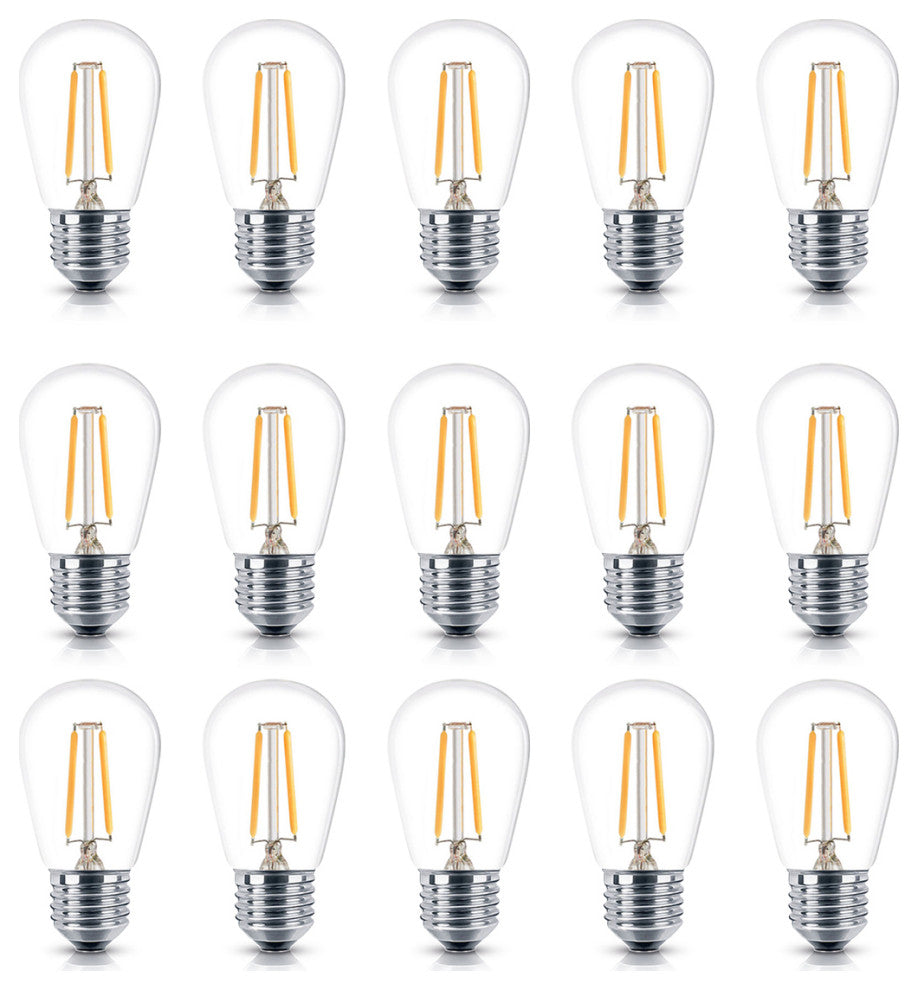 Brightech Ambience Pro LED 2W S14 Light Bulb Pack, Set of 15, Warm White