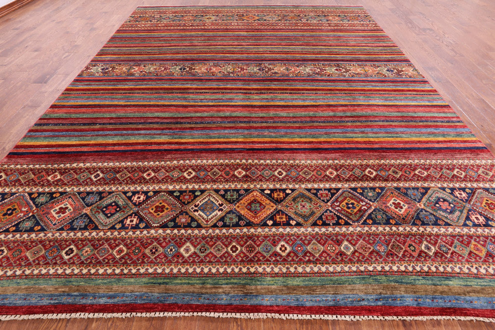 10' 0" X 12' 10" Super Kazak Khorjin Hand-Knotted Rug Q5239