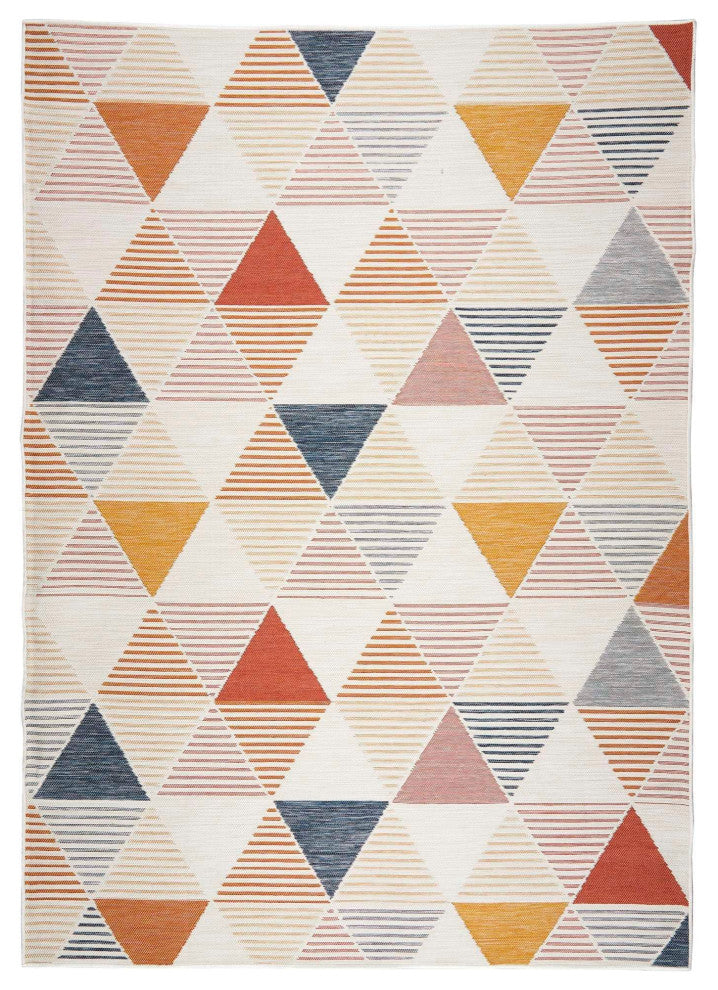 Plaza Triangles Reversible Indoor/ Outdoor Area Rug, Multi, 2'x7'6"