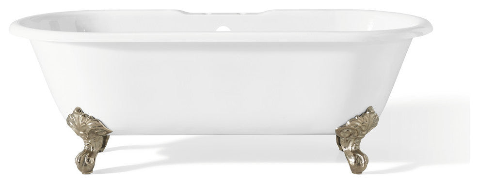 Cheviot Products Regal Cast Iron Bathtub With Faucet Holes