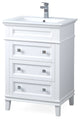 24" Felix Modern Sink Bathroom Vanity, White
