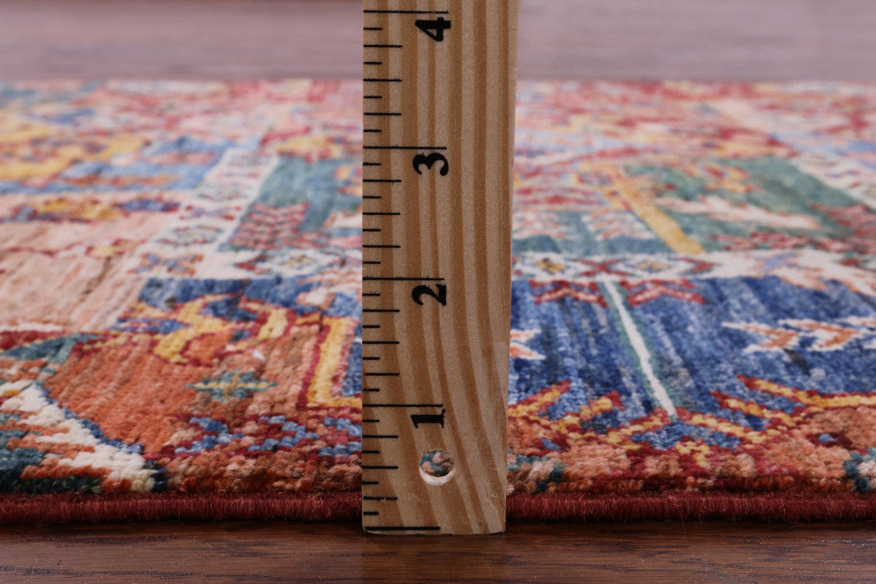 Super Kazak Handmade Wool Rug 2' 9" X 4' 2" Q11252