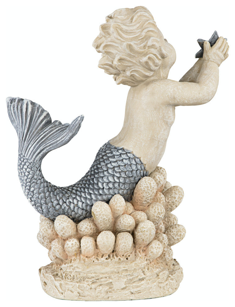Design Toscano Little Boy Mermaid Swimming Statue
