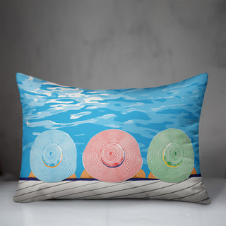 Sun Bathing Beauties 14x20 Throw Pillow Cover