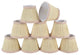 33002-9 Small Pleated Empire  Chandelier Clip On Lamp Shade Ivory 3"x5"x4"