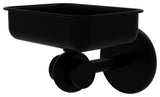 Satellite Orbit Two Wall Mount Soap Dish With Twist Accents, Matte Black