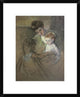 "Sketch For Mother And Daughter Looking At The Baby 1905" Artwork, 18" x 22"