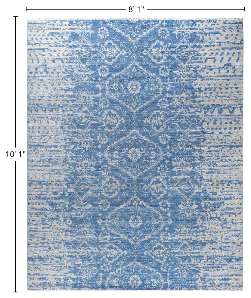 Modern One-of-a-Kind Handmade Area Rug Gray, 8' 1" x 10' 1"