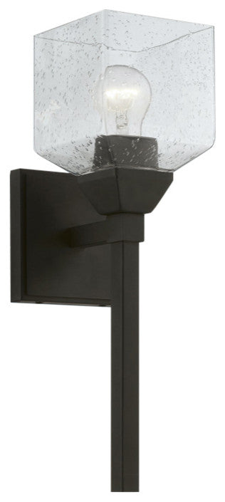 Aragon 1 Light Black Vanity Sconce